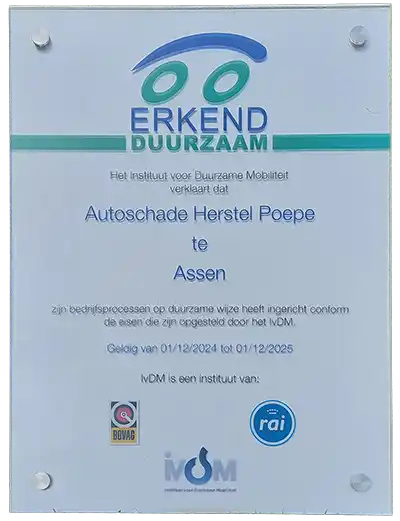 bord poepe erkend duurzaam IvDM